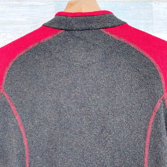 KUHL Alfpaca Fleece Jacket Brown Red Full Zip Pockets Thumbholes Womens Small - Picture 5 of 7